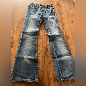 Vintage Angels Brand Low Rise Sparkle Flare Leg Jeans Size 3 Y2K